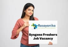 Syngene Freshers Job Vacancy - Chemistry & Pharma Apply