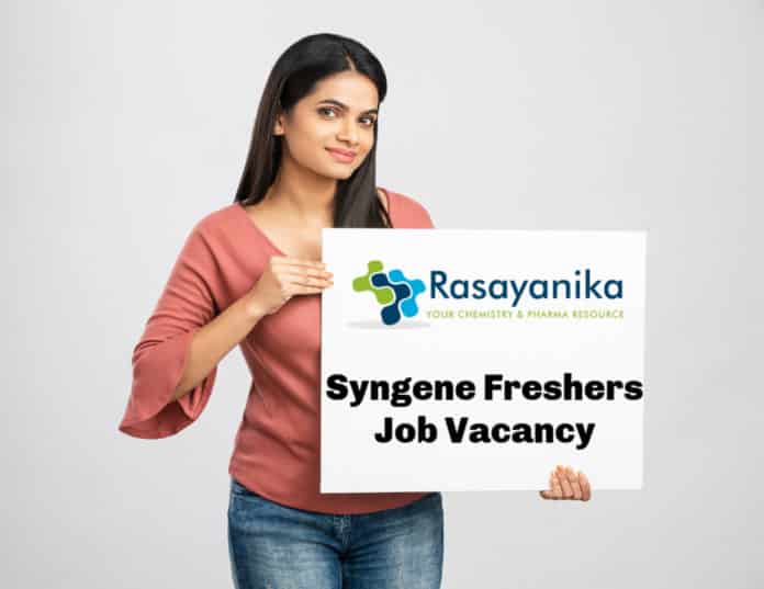 Syngene Freshers Job Vacancy - Chemistry & Pharma Apply
