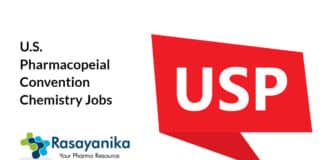 U.S. Pharmacopeial Convention USP Chemistry Jobs 2020 – RSL Scientist Post