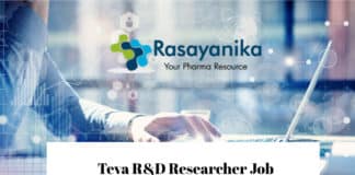 Teva R&D Researcher Job Opening - Chemistry Candidates Apply