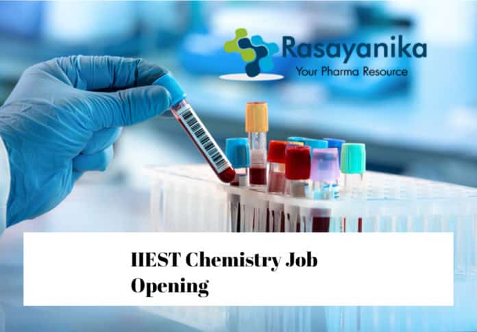 IIEST Chemistry Job Opening 2020 - Junior Research Fellow