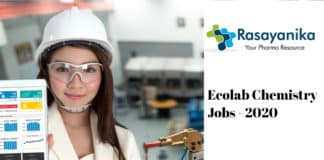 Ecolab Chemistry Recruitment 2020 - Application Engineer Job