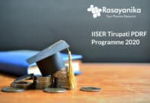 IISER Tirupati PDRF Programme 2020 - Application Details