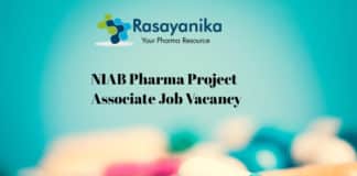 NIAB Pharma Project Associate Job Vacancy - Application Details