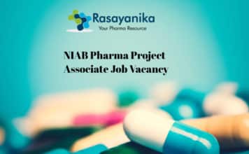 NIAB Pharma Project Associate Job Vacancy - Application Details