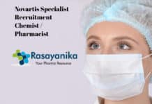 Novartis Specialist Recruitment 2020 - Chemist / Pharmacist