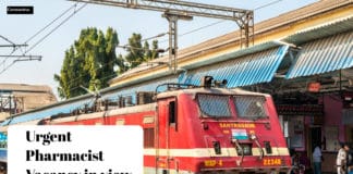 Pharmacist East Coast Railway Job Opening - Urgent Requirement in view of COVID - 19