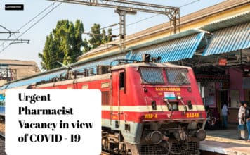Pharmacist East Coast Railway Job Opening – Urgent Requirement in view of COVID – 19 Pharmacist East Coast Railway Job Opening - Urgent Requirement in view of COVID - 19