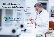 SRF Ltd Research Associate Job Vacancy - Chemistry R&D Analytical