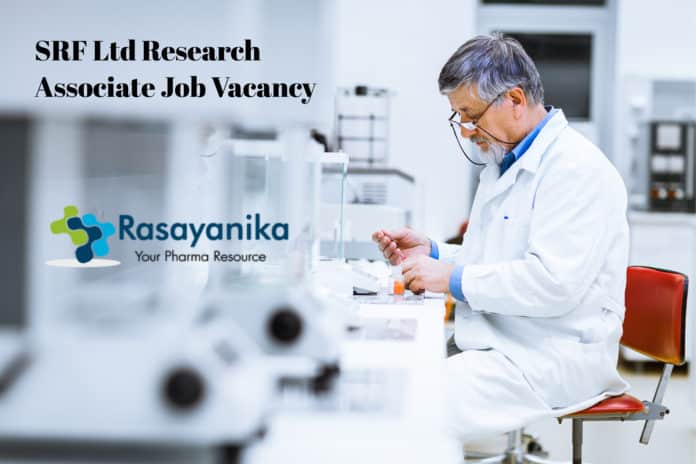 SRF Ltd Research Associate Job Vacancy - Chemistry R&D Analytical