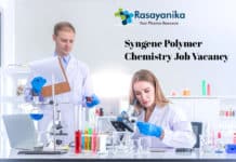 Syngene Polymer Chemistry Job Opening - Research Associate