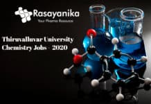 Thiruvalluvar University Chemistry Jobs - SRF Post Vacancy