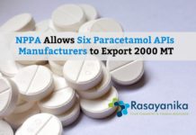 Exporting Paracetamol APIs Allowed