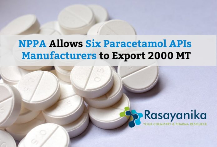 Exporting Paracetamol APIs Allowed