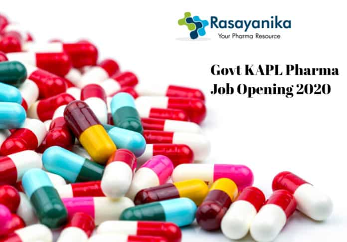 Govt KAPL Pharma Job Opening 2020 – Application Details