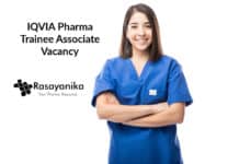 IQVIA Pharma Trainee Associate Vacancy - Apply Online