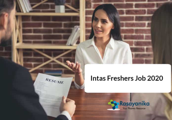 Intas Freshers Job 2020 - Pharma Officer Post Vacancy