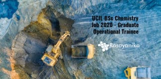 UCIL BSc Chemistry Job 2020 - Graduate Operational Trainee