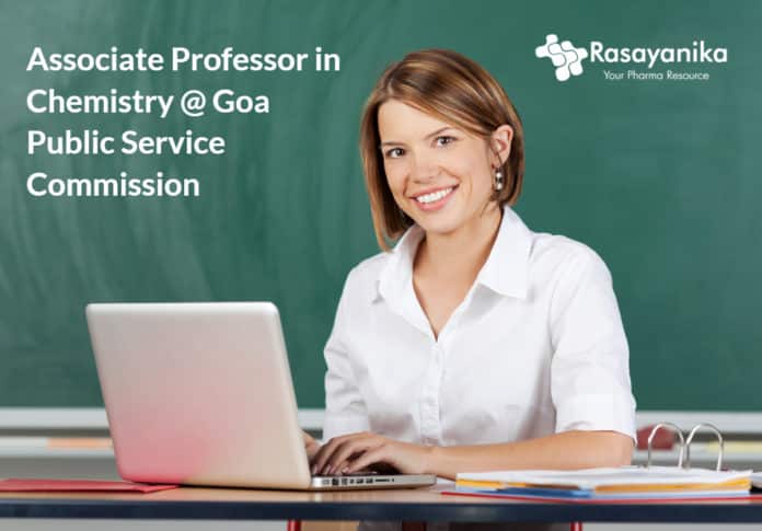Associate Professor in Chemistry @ Goa Public Service Commission