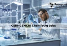 CSIR-CSMCRI PA Recruitment 2020 - MSc Chemistry Job