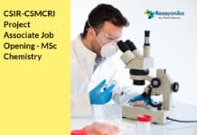 CSIR-CSMCRI Project Associate Job Opening - MSc Chemistry