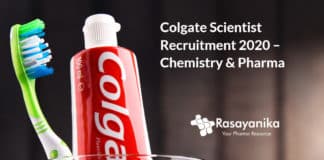 Colgate Scientist Recruitment 2020 – Chemistry & Pharma