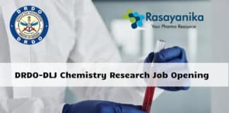 DRDO-DLJ Chemistry Research Job Opening - Salary up to 54,000/- pm