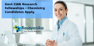 Govt CIAB Research Fellowships 2020 – Chemistry Candidates Apply