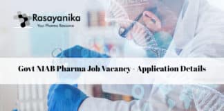 Govt NIAB Pharma Job Vacancy - Application Details