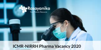 ICMR-NIRRH Pharma Vacancy 2020 - Application Details