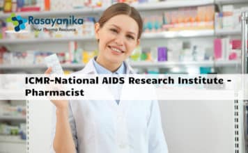 Ministry of Health & Family Welfare ICMR-National AIDS Research Institute – Pharmacist Vacancy ICMR-National AIDS Research Institute - Pharmacist Vacancy