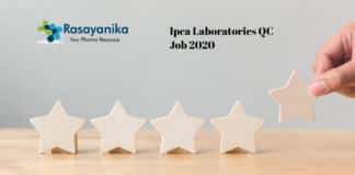 Ipca Laboratories QC Job 2020 - Chemistry Candidates Apply Online