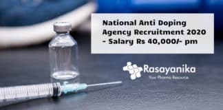 National Anti Doping Agency Recruitment 2020 - Salary Rs 40,000/- pm