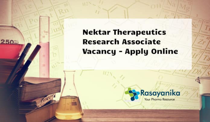 Nektar Therapeutics Research Associate Vacancy - Apply Online
