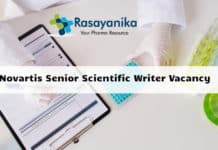 Novartis Senior Scientific Writer Vacancy - Apply Online