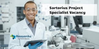 Sartorius Project Specialist Vacancy - Chemistry Candidates Apply