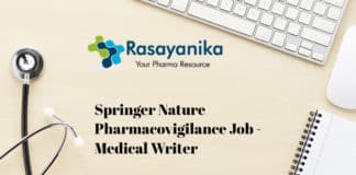 Springer Nature Pharmacovigilance Job - Medical Writer