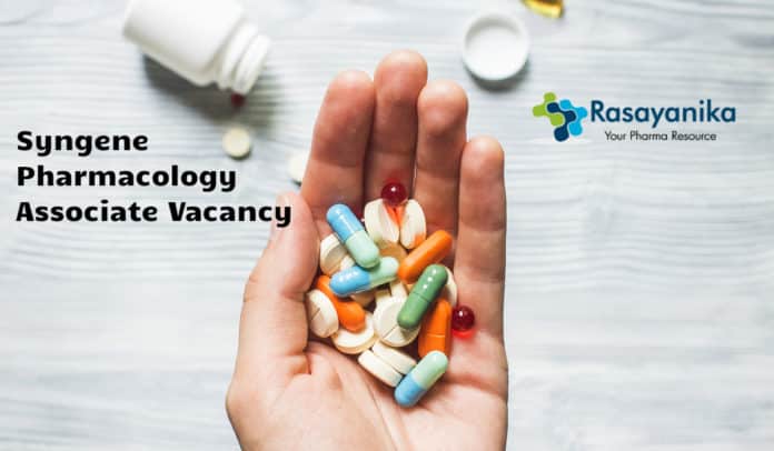 Syngene Pharmacology Associate Vacancy - Apply Online