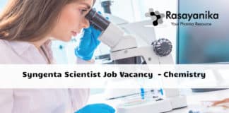Syngenta Scientist Job Vacancy 2020 – Chemistry Candidates Apply