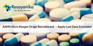 AIIMS Store Keeper Drugs Recruitment 2020 – Apply Online Last Date Extended