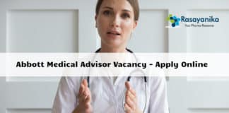Abbott Medical Advisor Vacancy 2020 - Apply Online