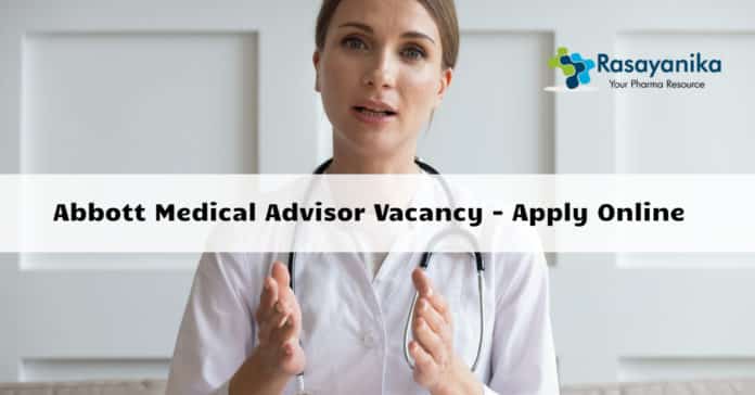 Abbott Medical Advisor Vacancy 2020 - Apply Online