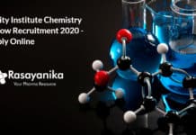 Amity Institute Chemistry Fellow Recruitment 2020 - Apply Online