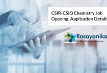 CSIR-CSIO Chemistry Job Opening 2020 - Application Details