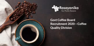 Govt Coffee Board Recruitment 2020 – Coffee Quality Division