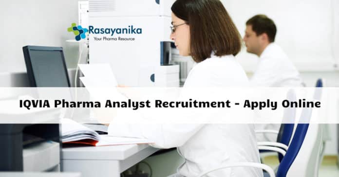 IQVIA Pharma Analyst Recruitment 2020 - Apply Online