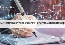 J&J Technical Writer Vacancy - Pharma Candidates Apply