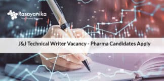 J&J Technical Writer Vacancy - Pharma Candidates Apply