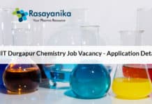 NIT Durgapur Chemistry Job Vacancy - Application Details