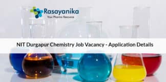 NIT Durgapur Chemistry Job Vacancy - Application Details
